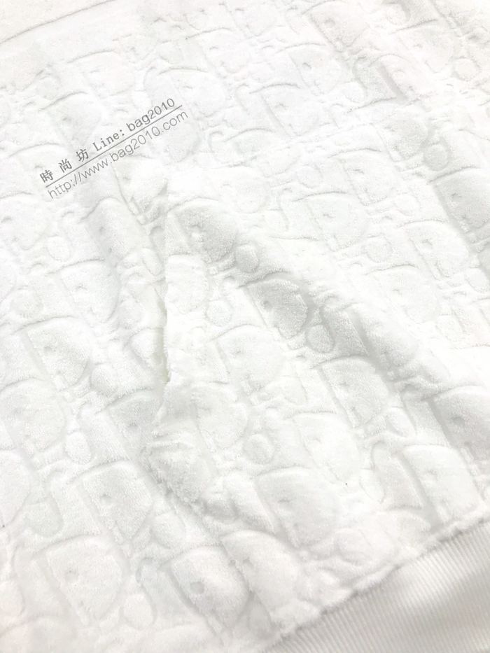 Dior男裝 迪奧秋冬新款毛巾暗紋提花logo連帽衛衣 男女同款  ydi3084